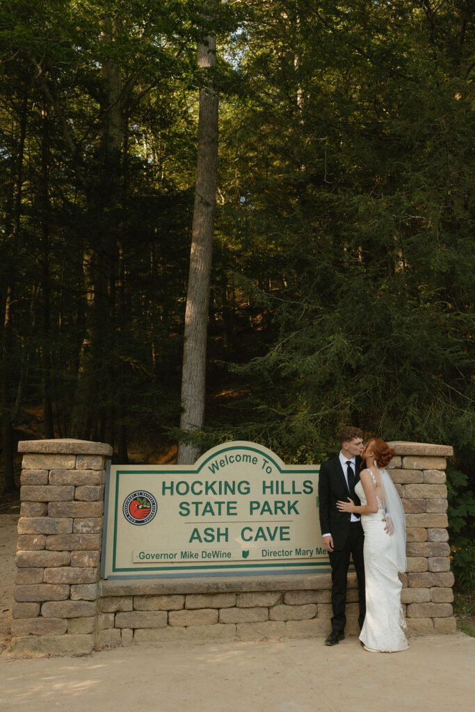 Hocking Hills elopement sign 