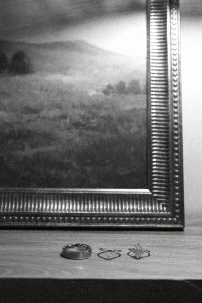 Close up of rings for a Hocking Hills elopement