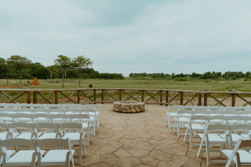 ceremony space for a Columbus Zoo wedding