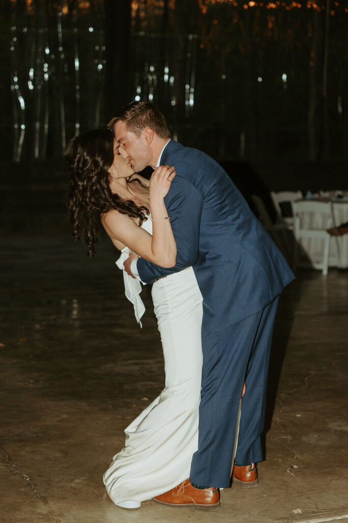 Groom and brides first dance at their wedding