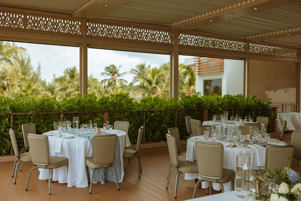 reception set up for puerto rico wedding