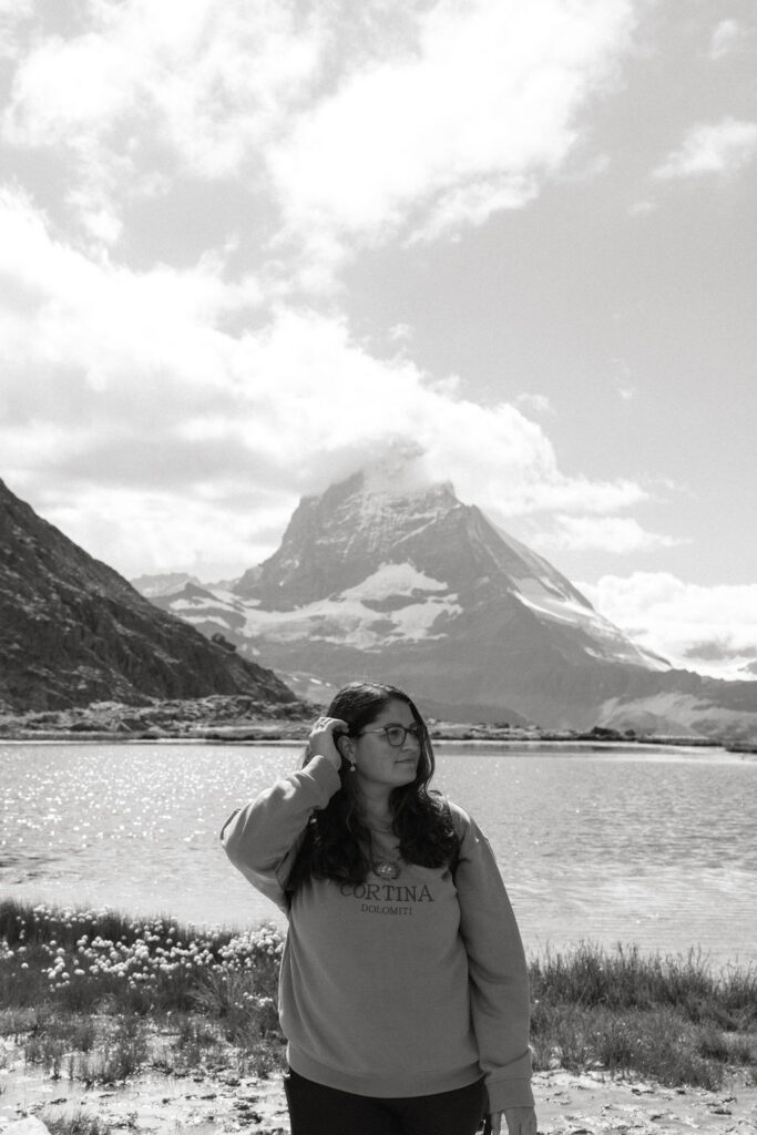 Danielle in the swiss alps
