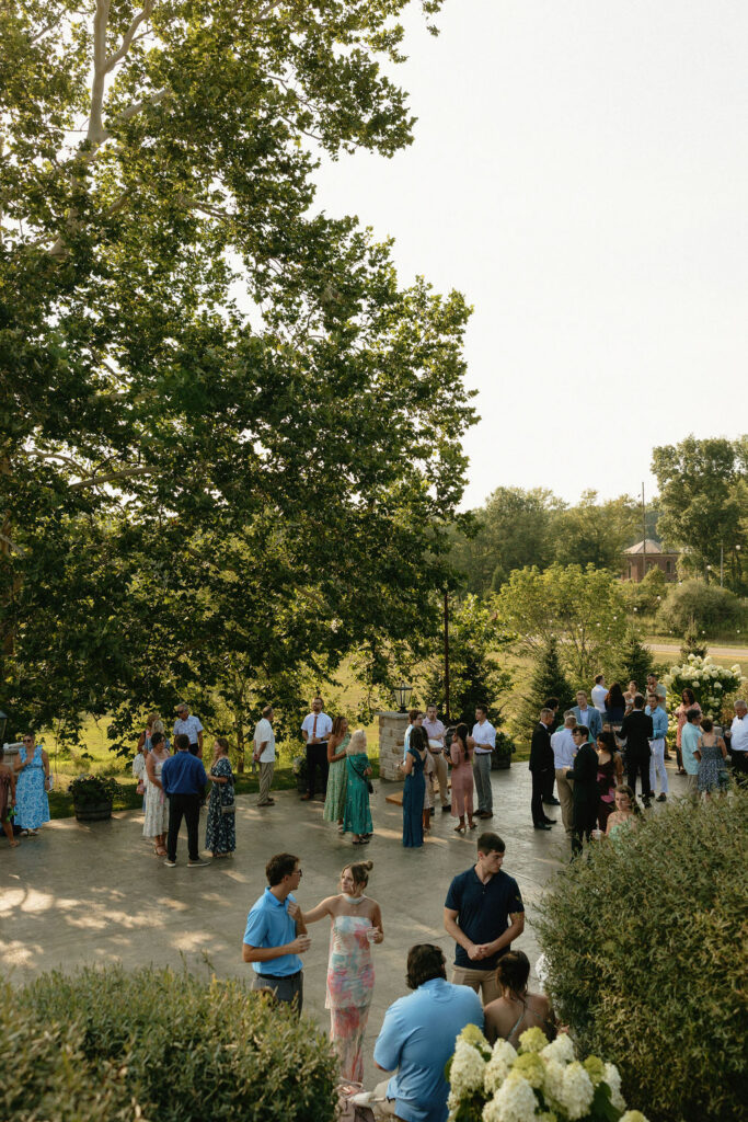 Magnolia Spring Farm cocktail event on the patio