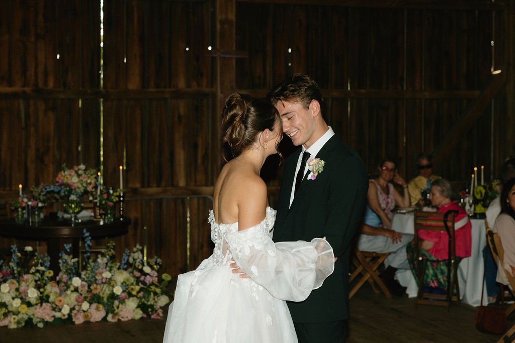 Bridge and Grooms first dance at Magnolia Spring Farm