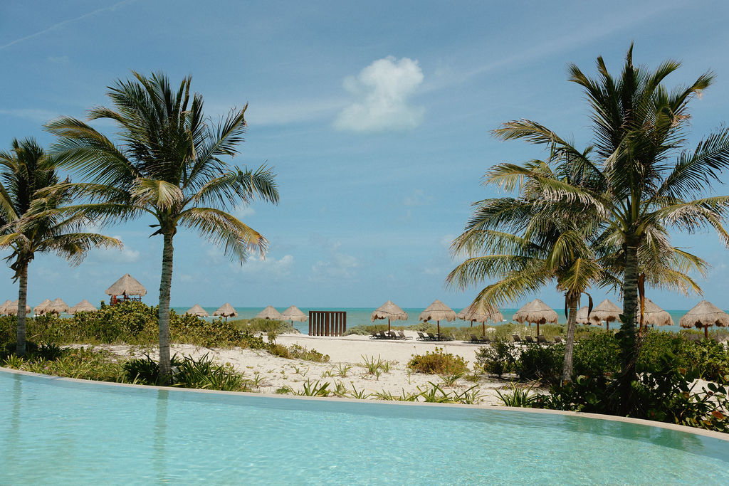 Secrets Playa Blanca view of the pool and ocean 
