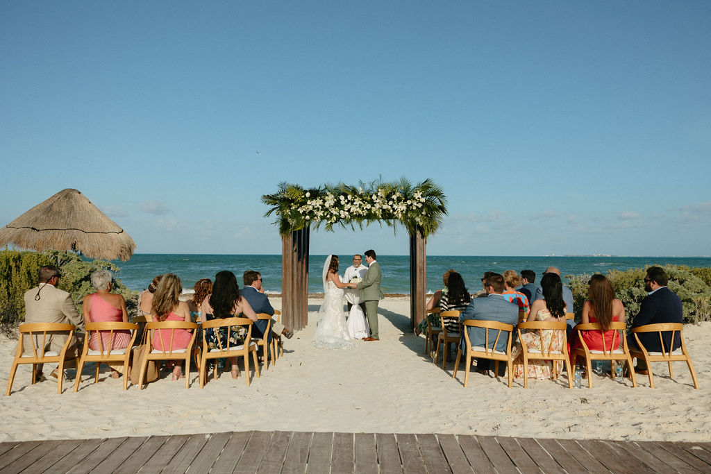 Secrets Playa Blanca beachside ceremony in Mexico 